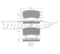 Pastiglie freno Assale posteriore TX 15-04 TOMEX Brakes per MITSUBISHI DODGE