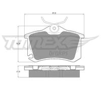 Pastiglie freno Assale posteriore TX 15-22 TOMEX Brakes per AUDI SEAT VW