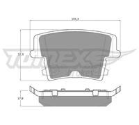 Pastiglie freno Assale posteriore TX 15-72 TOMEX Brakes per LANCIA CHRYSLER
