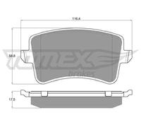 Pastiglie freno Assale posteriore TX 15-81 TOMEX Brakes per AUDI A5 Q5 A4 B8