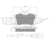 Pastiglie freno Assale posteriore TX 16-15 TOMEX Brakes per VW SEAT