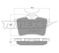 Pastiglie freno Assale posteriore TX 16-26 TOMEX Brakes per PEUGEOT CITROËN