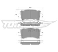 Pastiglie freno Assale posteriore TX 16-36 TOMEX Brakes per OPEL SAAB CHEVROLET