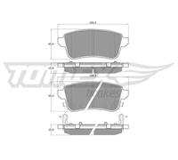 Pastiglie freno Assale posteriore TX 16-381 TOMEX Brakes per FORD RENAULT