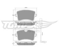 Pastiglie freno Assale posteriore TX 16-82 TOMEX Brakes per AUDI PORSCHE