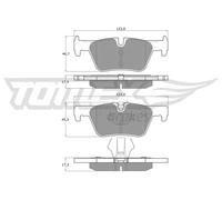 Pastiglie freno Assale posteriore TX 16-86 TOMEX Brakes per BMW 1 3 3 Touring