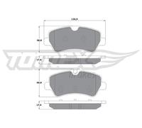 Pastiglie freno Assale posteriore TX 16-96 TOMEX Brakes per FORD TRANSIT Autobus