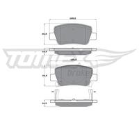 Pastiglie freno Assale posteriore TX 17-21 TOMEX Brakes per TOYOTA