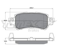 Pastiglie freno Assale posteriore TX 17-26 TOMEX Brakes per MAZDA CX-5 CX-3