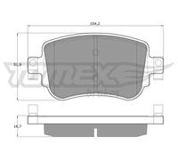 Pastiglie freno Assale posteriore TX 17-32 TOMEX Brakes per AUDI SEAT SKODA VW