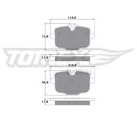 Pastiglie freno Assale posteriore TX 17-36 TOMEX Brakes per BMW 6 Cabriolet 5 X3