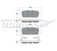 Pastiglie freno Assale posteriore TX 17-57 TOMEX Brakes per SUZUKI INFINITI