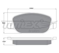 Pastiglie freno Assale posteriore TX 17-70 TOMEX Brakes per ALFA ROMEO LANCIA