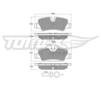Pastiglie freno Assale posteriore TX 17-83 TOMEX Brakes per MINI MINI