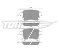 Pastiglie freno Assale posteriore TX 17-94 TOMEX Brakes per FIAT 500L