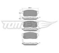 Pastiglie freno Assale posteriore TX 17-97 TOMEX Brakes per SUZUKI MAZDA NISSAN