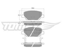 Pastiglie freno Assale posteriore TX 18-20 TOMEX Brakes per FIAT TIPO Hatchback