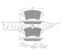 Pastiglie freno Assale posteriore TX 18-231 TOMEX Brakes per AUDI VW