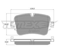 Pastiglie freno Assale posteriore TX 18-24 TOMEX Brakes per AUDI VW
