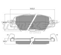 Pastiglie freno Assale posteriore TX 18-31 TOMEX Brakes per MAZDA CX-5 CX-5 Van
