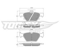 Pastiglie freno Assale posteriore TX 18-71 TOMEX Brakes per SUBARU FORESTER