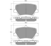 TOMEX brakes TX 19-17 Kit pastiglie freni