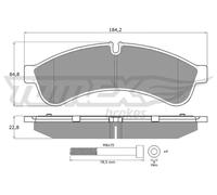 Pastiglie freno Assale posteriore TX 19-30 TOMEX Brakes per IVECO IRISBUS