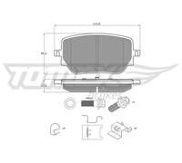 Pastiglie freno Assale posteriore TX 19-49 TOMEX Brakes per MERCEDES-BENZ CLA