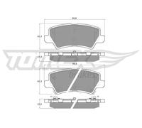 Pastiglie freno Assale posteriore TX 19-67 TOMEX Brakes per KIA PICANTO II