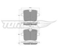 Pastiglie freno Assale posteriore TX 60-07 TOMEX Brakes per BMW ROLLS-ROYCE