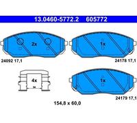 Pastiglie freno ATE 13.0460-5772.2 per KIA