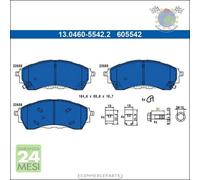 Pastiglie freno ATE Anteriore per FORD RANGER