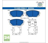 Pastiglie freno ATE Anteriore per HYUNDAI TUCSON