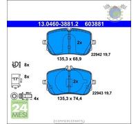 Pastiglie freno ATE Anteriore per MERCEDES CLASSE B 220 A GLB 200 180 GLA CLA