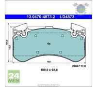 Pastiglie freno ATE Ceramic Anteriore per AUDI A8 A7 A6