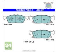 Pastiglie freno ATE Ceramic Anteriore per FORD FOCUS KUGA