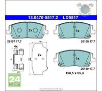 Pastiglie freno ATE Ceramic Anteriore per HYUNDAI SANTA FE KIA SORENTO