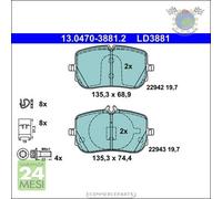 Pastiglie freno ATE Ceramic Anteriore per MERCEDES CLASSE B 220 A GLB 200 180 GL