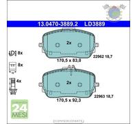 Pastiglie freno ATE Ceramic Anteriore per MERCEDES GLS 350 GLE 300