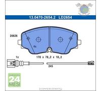 Pastiglie freno ATE Ceramic Anteriore per VW GOLF VIII
