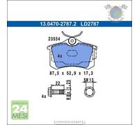 Pastiglie freno ATE Ceramic Posteriore per AUDI TT A8 A6 A4 A3 A1 SEAT TOLEDO II