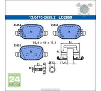 Pastiglie freno ATE Ceramic Posteriore per FIAT 500L
