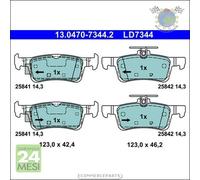 Pastiglie freno ATE Ceramic Posteriore per FORD FIESTA