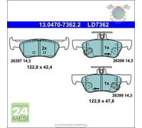 Pastiglie freno ATE Ceramic Posteriore per HONDA JAZZ V