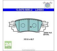 Pastiglie freno ATE Ceramic Posteriore per LEXUS UX RX NX ES TOYOTA COROLLA RAV