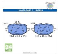 Pastiglie freno ATE Ceramic Posteriore per MERCEDES 200 180