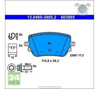 Pastiglie freno ATE Posteriore per MERCEDES CLASSE B 250 220 200 180 160 A AMG4