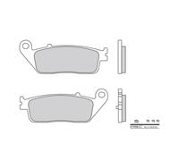 Pastiglie Freno Biologici BREMBO 07098 per Moto Ricambi Ciclomotore