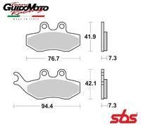 PASTIGLIE FRENO CARBON CERAMIC MOTOCICLI CICLOMOTORI SCOOTER SBS 6561680