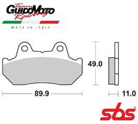HONDA CB C Custom (B/C) (RC06) 750 1981-1982 PASTIGLIE FRENO SBS 542HF